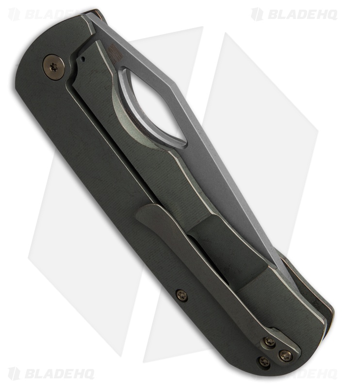 McNees Custom Knives Dixons Frame Lock Green Titanium (3.75" Stonewash)