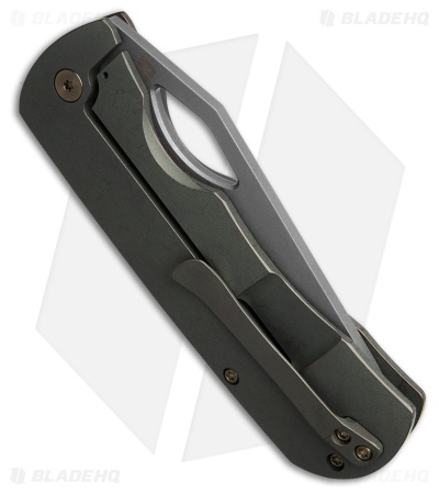McNees Custom Knives Dixons Frame Lock Green Titanium (3.75" Stonewash)