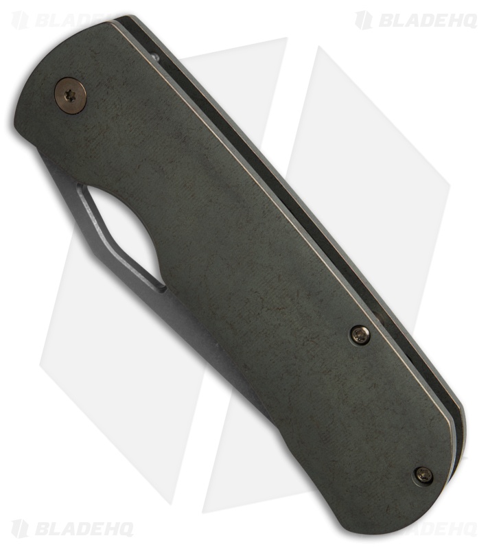 McNees Custom Knives Dixons Frame Lock Green Titanium (3.75" Stonewash)
