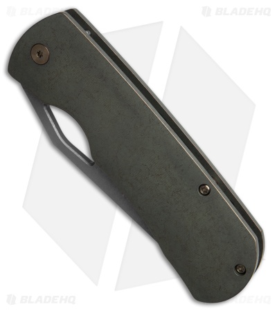 McNees Custom Knives Dixons Frame Lock Green Titanium (3.75" Stonewash)