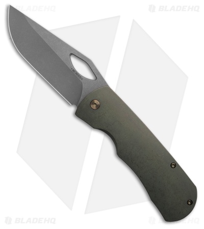 McNees Custom Knives Dixons Frame Lock Green Titanium (3.75" Stonewash)