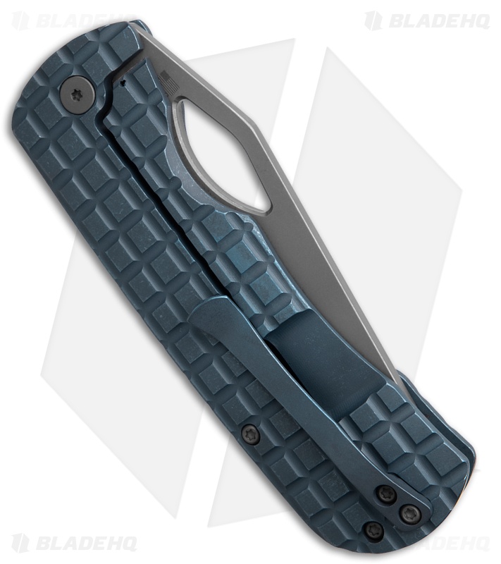 McNees Knives Dixon Frame Lock Knife Blue Frag Ti (3.75" Stonewash)