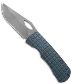McNees Knives Dixon Frame Lock Knife Blue Frag Ti (3.75" Stonewash)