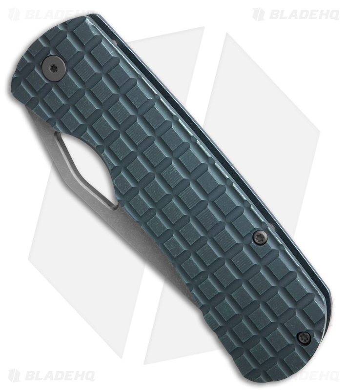 McNees Knives Dixon Frame Lock Knife Blue Frag Titanium (3.75" Stonewash)