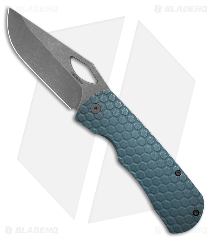 McNees Knives Dixon Frame Lock Knife Bronze Blue Titanium (3.75" SW)