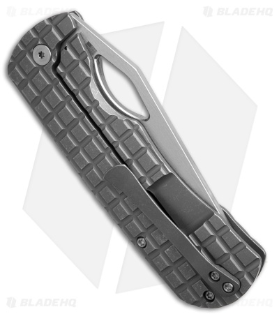McNees Knives Dixon Frame Lock Knife Gray Frag Ti (3.75" Satin SW)