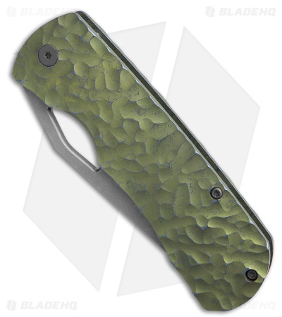 McNees Knives Dixon Frame Lock Knife Green/Blue Rock Titanium (3.75" SW)