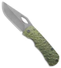 McNees Knives Dixon Frame Lock Knife Green/Blue Rock Titanium (3.75" SW)