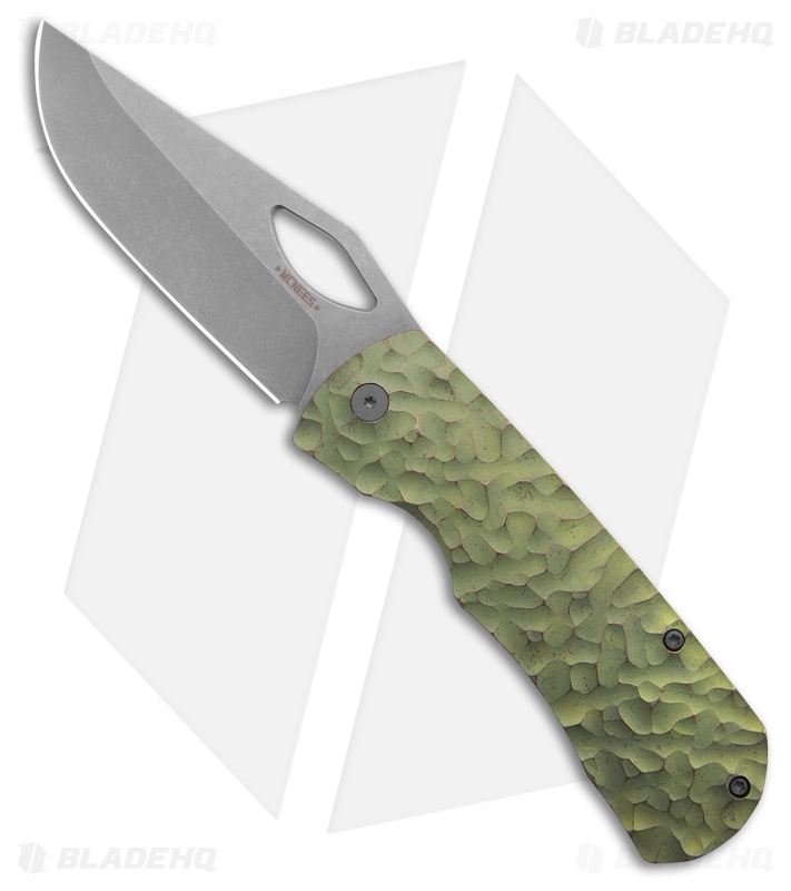 McNees Knives Dixon Frame Lock Knife Green/Bronze Rock Titanium (3.75" SW)