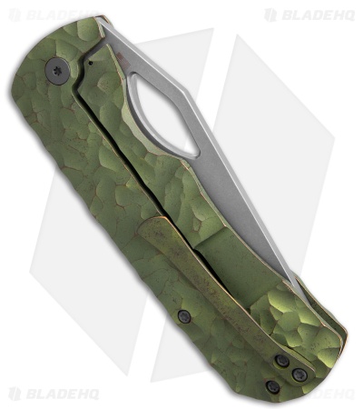 McNees Knives Dixon Frame Lock Knife Green/Bronze Rock Titanium (3.75" SW)