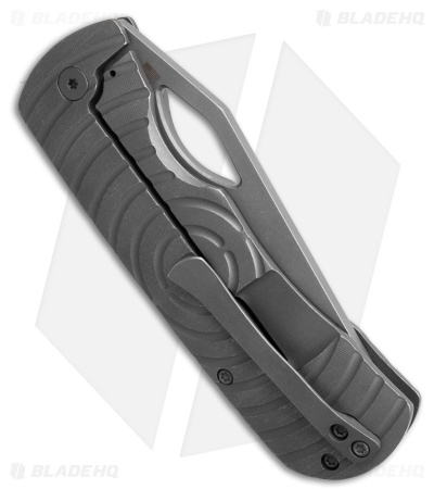 McNees Knives Dixon Frame Lock Knife Stonewashed Shockwave Titanium (3.75" SW)