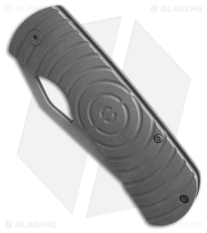 McNees Knives Dixon Frame Lock Knife Stonewashed Shockwave Titanium (3.75" SW)