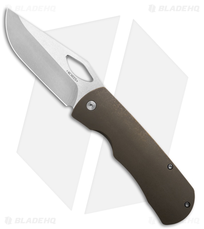 McNees Knives Dixon Frame Lock Knife Bronze Titanium (3.75" Satin SW)