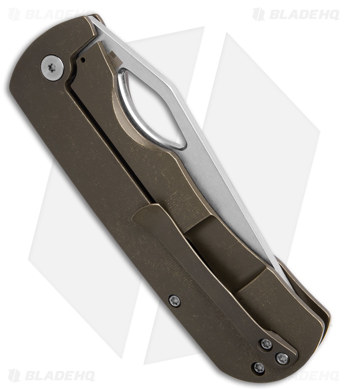 McNees Knives Dixon Frame Lock Knife Bronze Titanium (3.75" Satin SW)