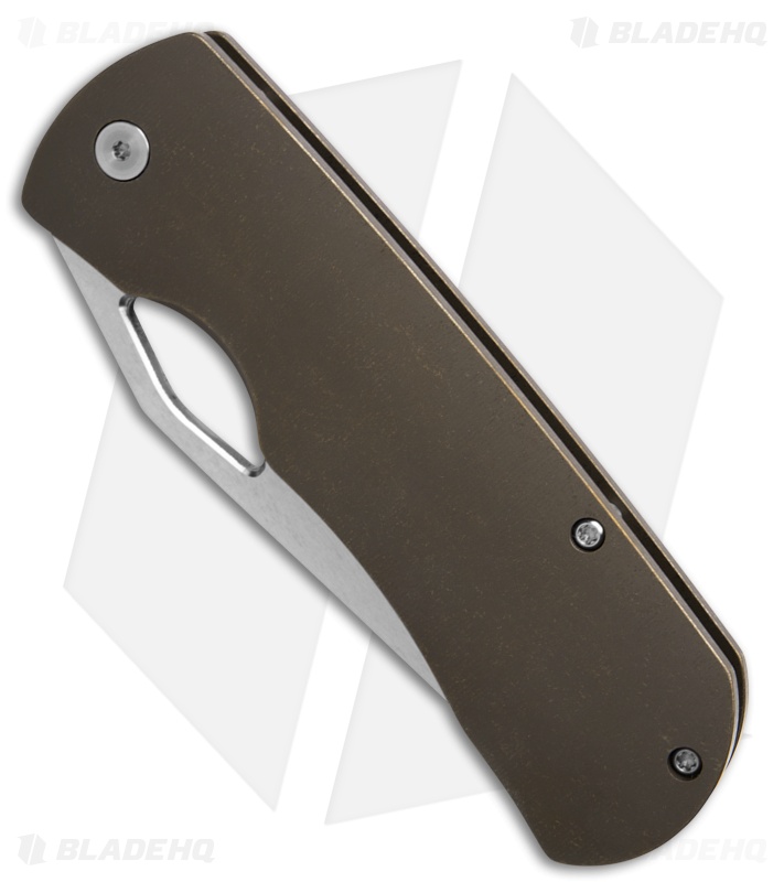 McNees Knives Dixon Frame Lock Knife Bronze Titanium (3.75" Satin SW)