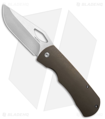 McNees Knives Dixon Frame Lock Knife Bronze Titanium (3.75" Satin SW)