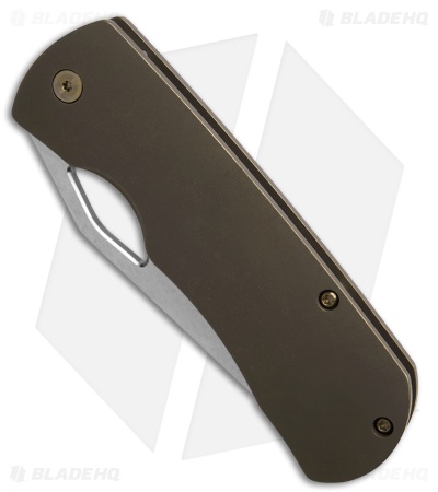 McNees Knives Dixon Frame Lock Knife Bronze Ti + Bronze HW (3.75" Satin SW)