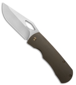 McNees Knives Dixon Frame Lock Knife Bronze Ti + Bronze HW (3.75" Satin SW)