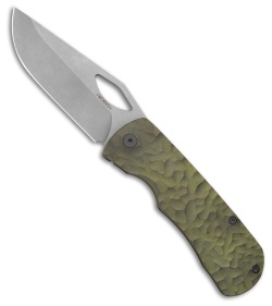 McNees Knives Little Dixon Frame Lock Knife Green/Bronze Rock Titanium (3.5" SW)