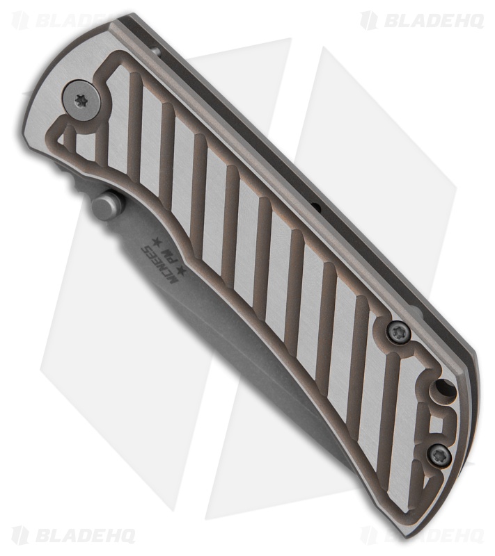 McNees Knives MAC2-3.5 Fastback Frame Lock Knife Bronze/Satin (3.5" SW)