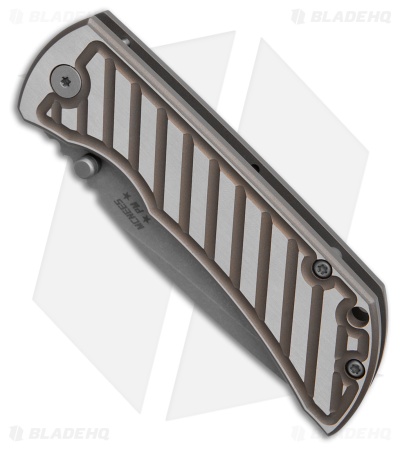 McNees Knives MAC2-3.5 Fastback Frame Lock Knife Bronze/Satin (3.5" SW)