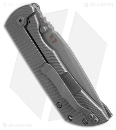 McNees Knives PM MAC2 3.5 Frame Lock Knife Atomic Ti SW Swerve (3.5" SW)