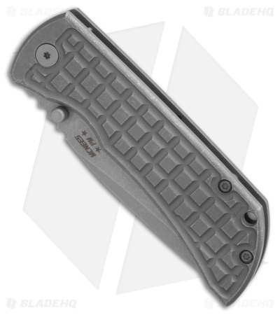 McNees Knives PM MAC2 3.5 Frame Lock Knife Atomic Frag Titanium (3.5" SW)