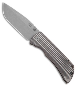 McNees Knives PM MAC2 3.5 Frame Lock Knife Atomic Ti Purple Swerve (3.5" SW)
