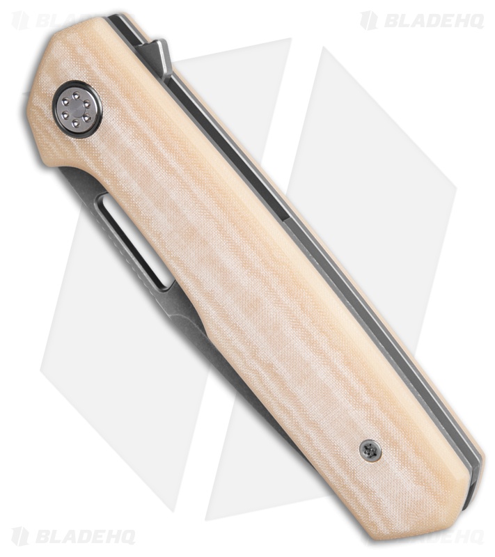 Mechforce Oeser Collab Nebo V2 Frame Lock Knife Antique Micarta (3" Acid Wash)