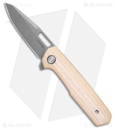 Mechforce Oeser Collab Nebo V2 Frame Lock Knife Antique Micarta (3" Acid Wash)
