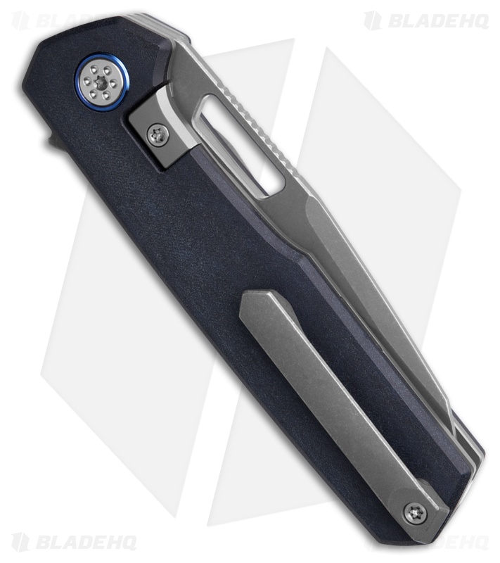Mechforce Oeser Collab Nebo V2 Frame Lock Knife Blue Richlite (3" Acid Wash)