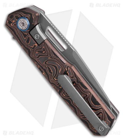 Mechforce Oeser Collab Nebo V2 Frame Lock Knife Copper CF (3" Acid Wash)
