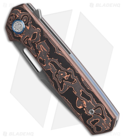 Mechforce Oeser Collab Nebo V2 Frame Lock Knife Copper CF (3" Acid Wash)