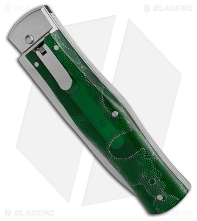Mikov 241 Predator Lever Lock Dagger Automatic Knife Green Raffir (3.75" Polish)