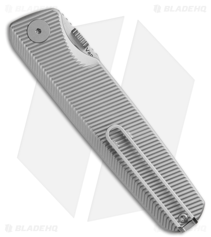 Mr. Mr. Designs Fury Drop Point Liner Lock Knife Bead Blasted Titanium (3.6" SW)