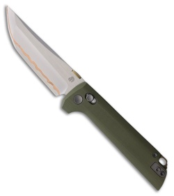 North Mountain Blade Chop Crossbar Lock OD Green G10(3.50"Forged 5-Layer Copper)