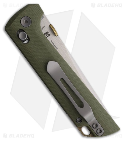 North Mountain Blade Chop Crossbar Lock OD Green G10(3.50"Forged 5-Layer Copper)