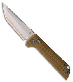 North Mountain Blade Chop Crossbar Lock Tan G10 (3.50" Forged 5-Layer Copper)