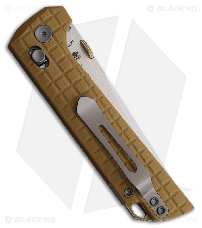 North Mountain Blade Chop Crossbar Lock Tan G10 (3.50" Forged 5-Layer Copper)