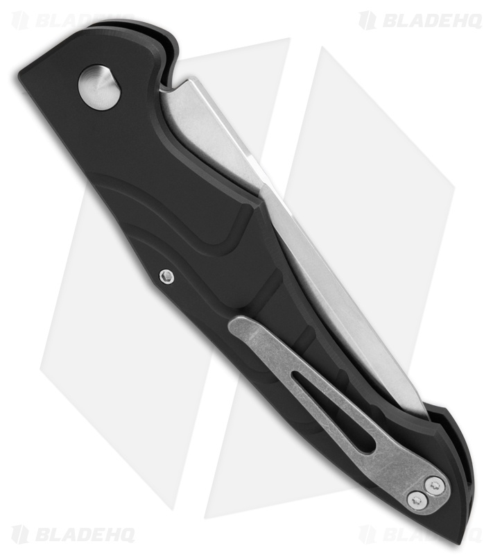Nemesis Knives 5150 Auto Button Lock Knife Black Aluminum (3.63" SW) NK-10B