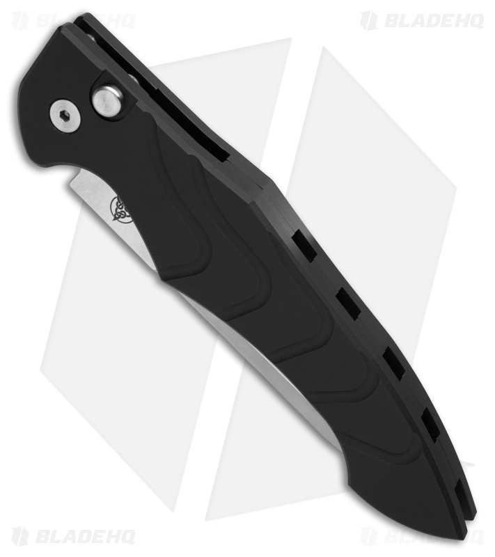 Nemesis Knives 5150 Auto Button Lock Knife Black Aluminum (3.63" SW) NK-10B