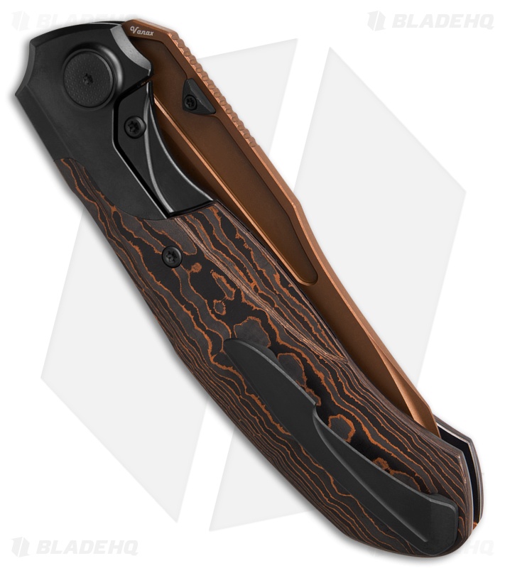 Null Knives BHQ Exclusive Vandal Knife Ti/Copper Camo CF (3.9" Copper PVD)