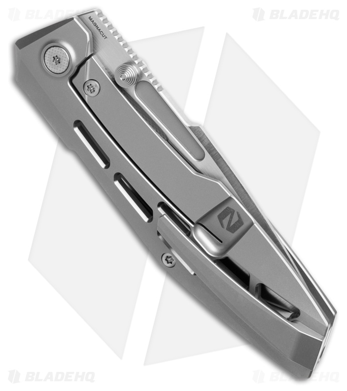 Null Knives Raiden R2 Knife Aero Beadblast Ti Belt Satin