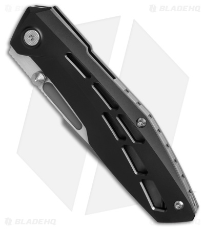 Null Knives Raiden R2 Frame Lock Knife Aero Black PVD Ti (3.3" Dark SW/Satin)
