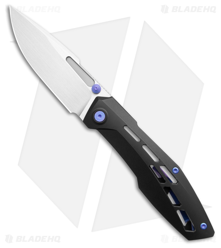 Null Knives Raiden R2 Frame Lock Knife Aero PVD Ti/Blurple (3.3" Hand Satin)