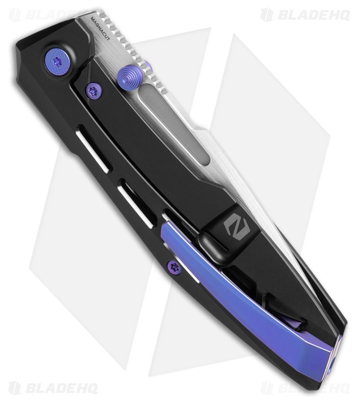 Null Knives Raiden R2 Frame Lock Knife Aero PVD Ti/Blurple (3.3" Hand Satin)
