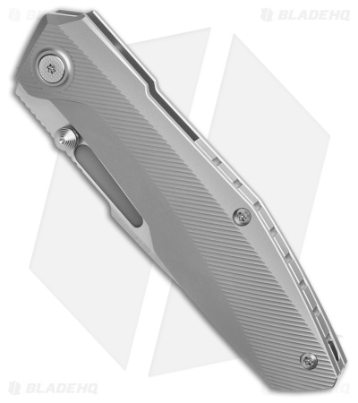 Null Knives Raiden R2 Type S Frame Lock Knife Beadblast Ti (3.3" Belt Satin)