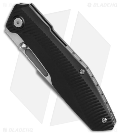 Null Knives Raiden R2 Type S Frame Lock Knife Black PVD Ti (3.3" Dark SW/Satin)