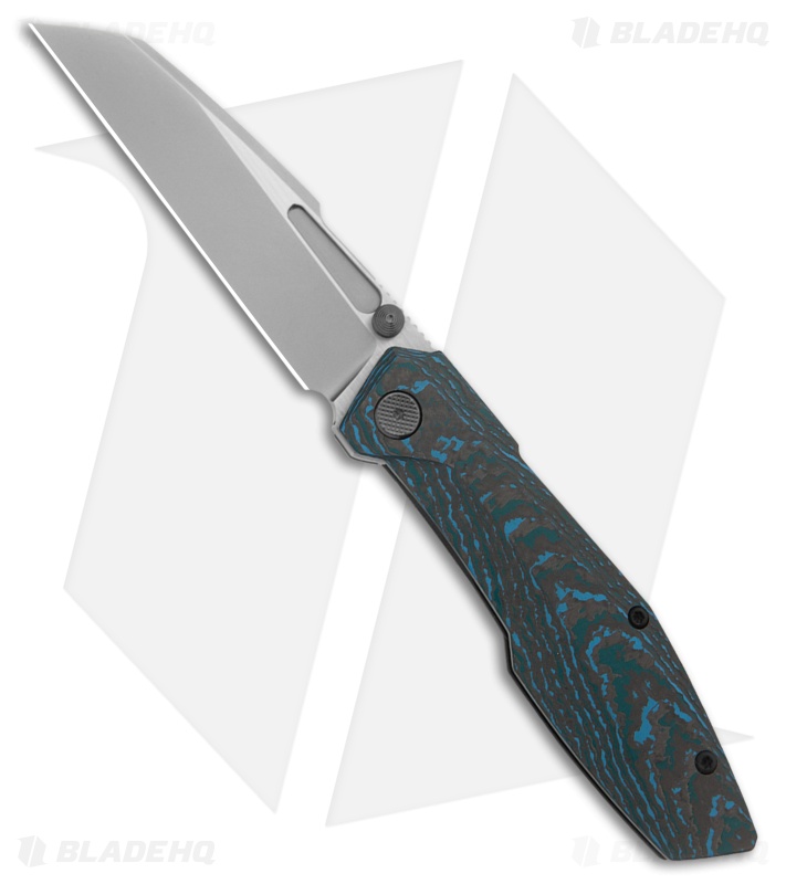 Null Knives Raikou Frame Lock Knife Black Ti/Arctic Storm CF (3.5" BB/Satin) 