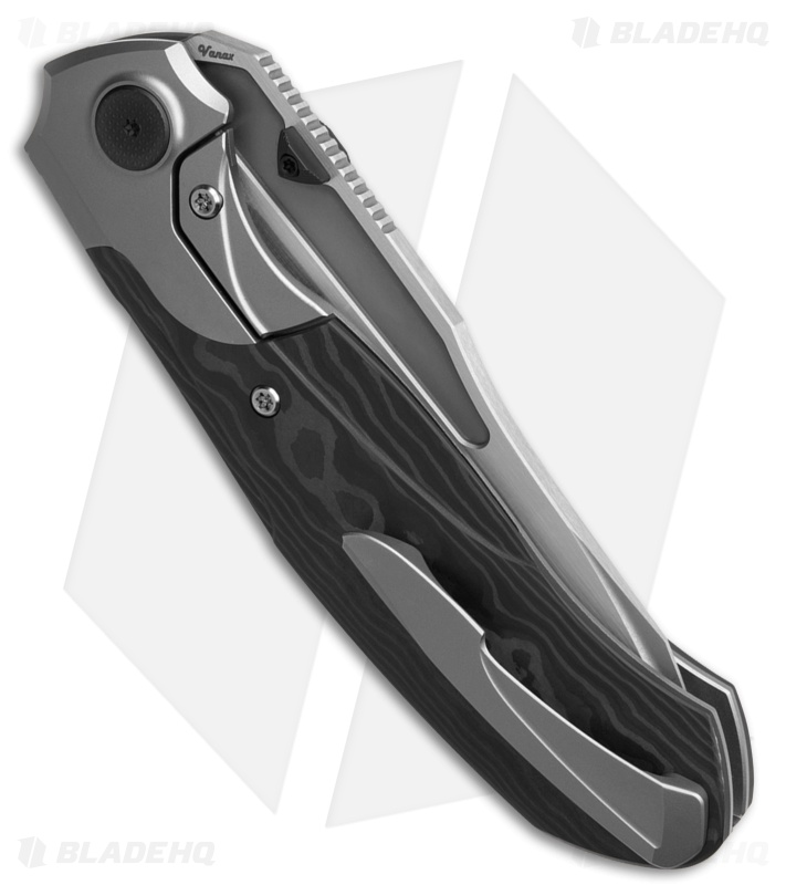 Null Knives Vandal Frame Lock Knife Ti/Black Camo CF (3.9" Hand Satin Vanax)